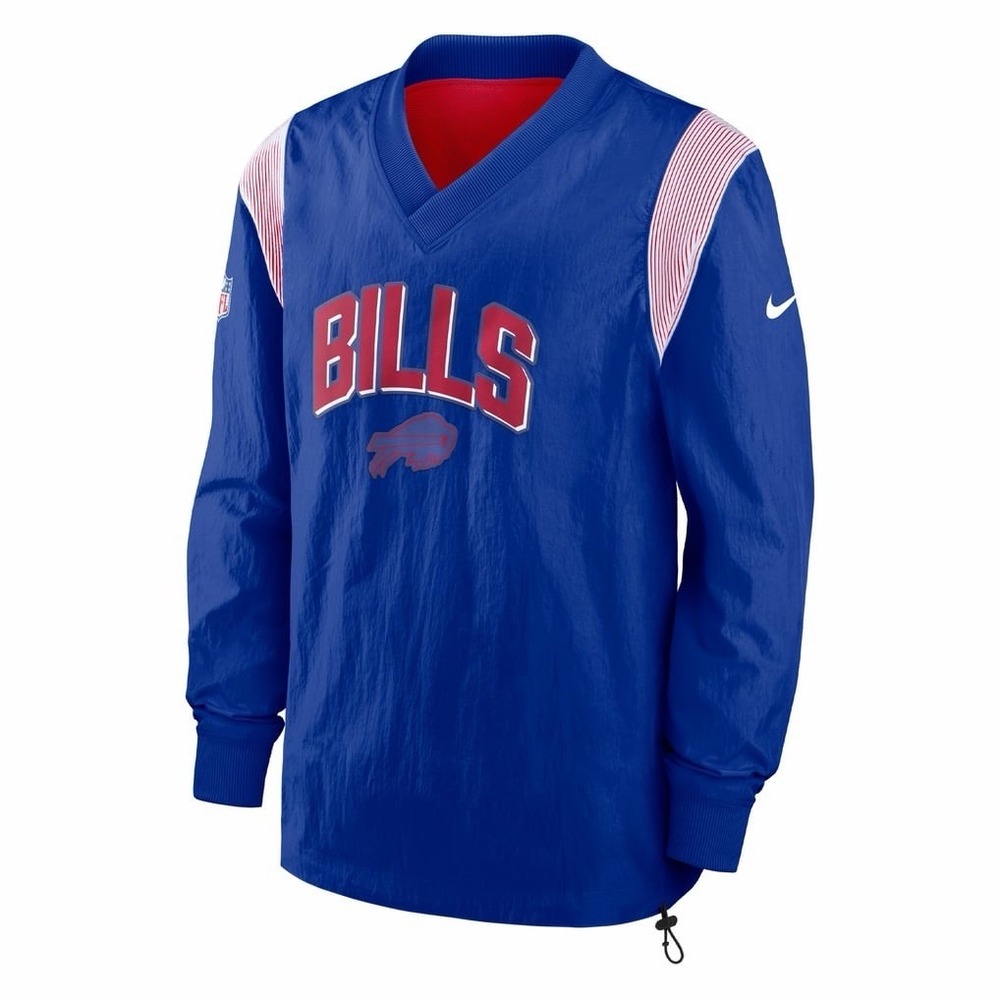Buffalo Bills Men's Large Nike Windbreaker Pullover Jacket NFL On-Field • New